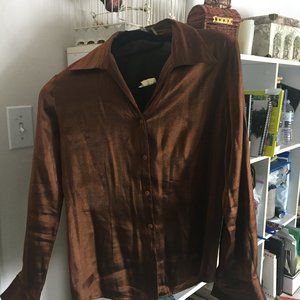 New listing Copper satin shirt